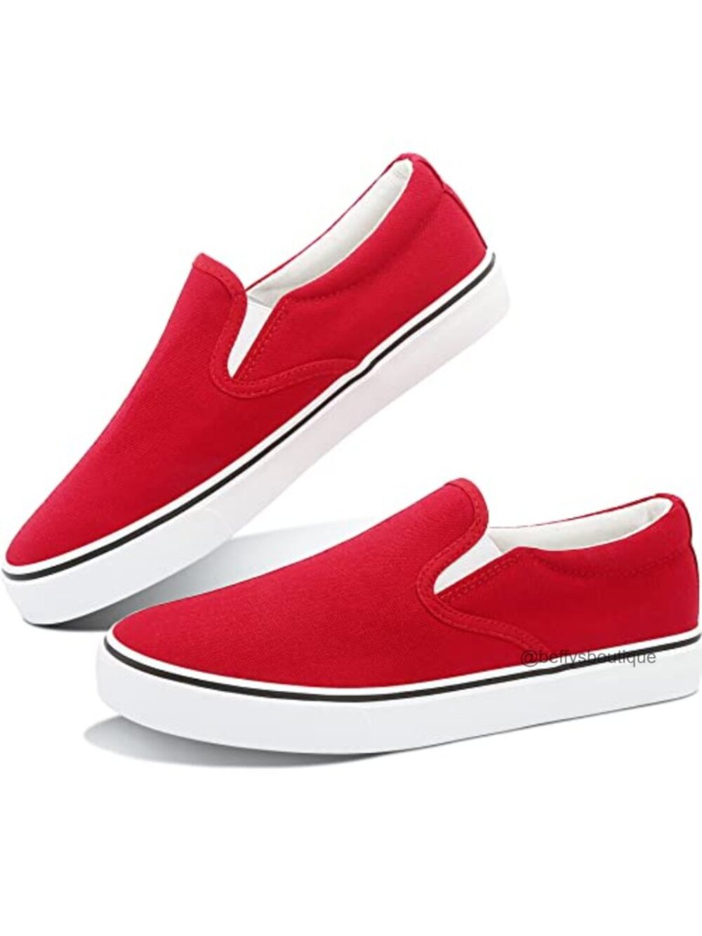 Canvas Slip On Sneakers Low Top Comfort Walking Shoes Women